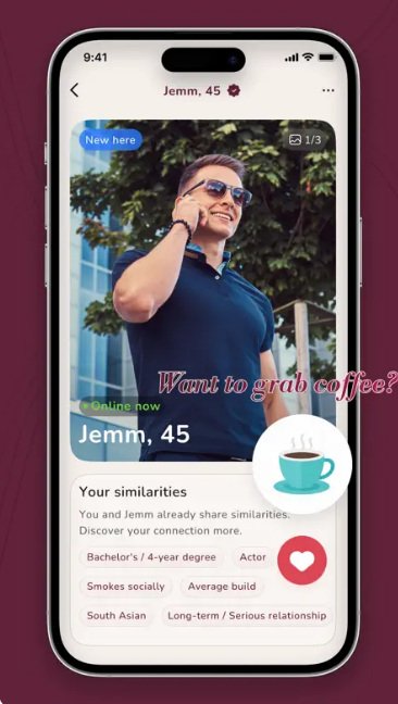 EliteSingles mobile app profile preview